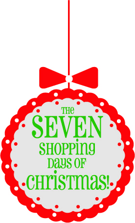 seven shopping days of christmas